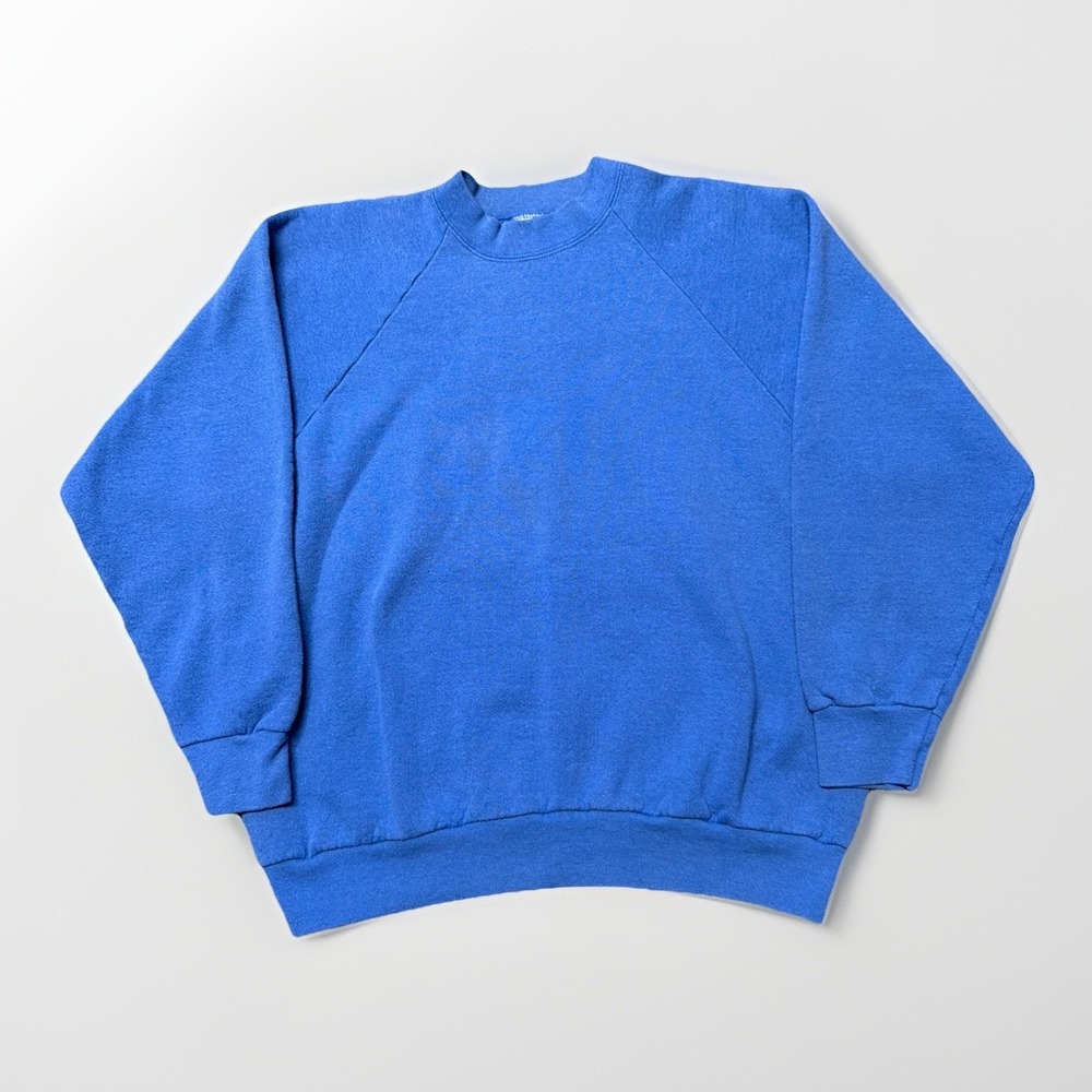 Vintage Fruit Of The Loom Blank Sweatshirt Crewneck Made In USA Women Size Large
